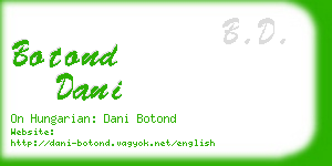 botond dani business card